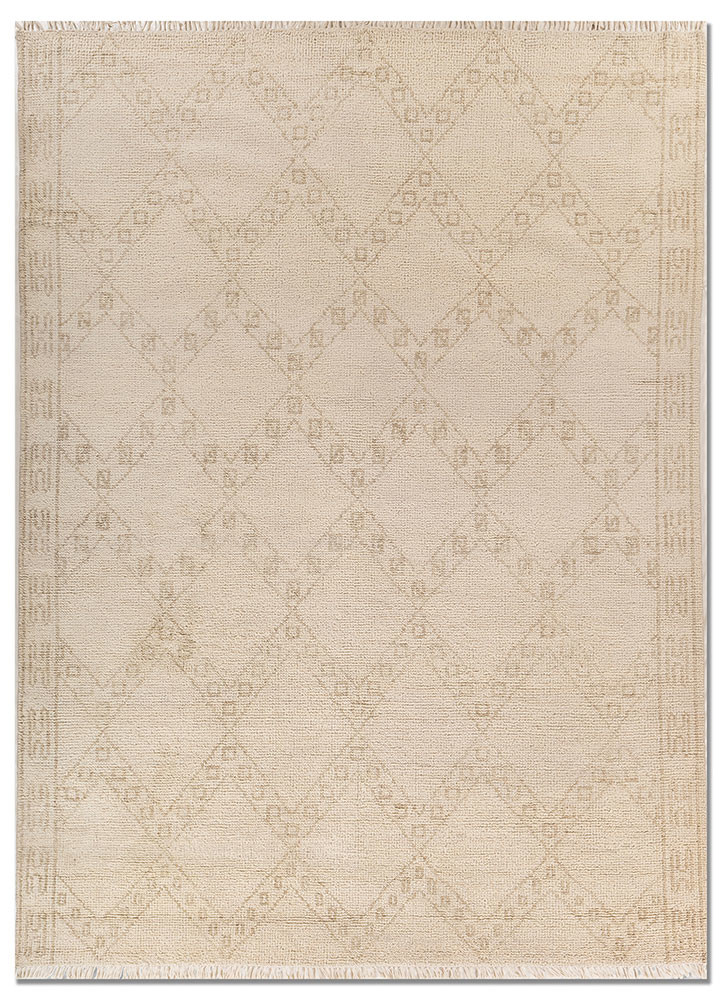 manifest ivory wool hand knotted Rug - HeadShot
