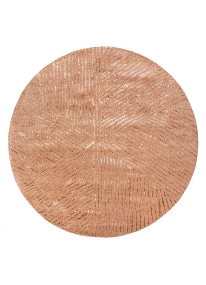  red and orange wool and bamboo silk hand knotted Rug