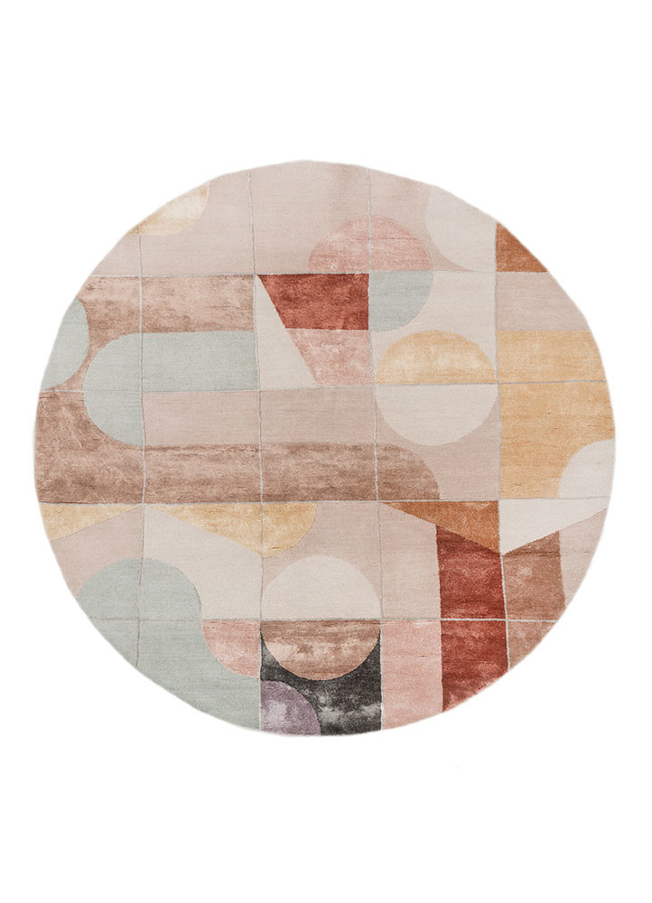 chaos theory by kavi pink and purple wool and bamboo silk hand knotted Rug - HeadShot chaos theory by kavi pink and purple wool and bamboo silk hand knotted Rug - HeadShot