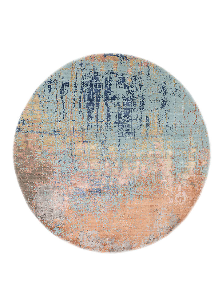 chaos theory by kavi multi wool and bamboo silk hand knotted Rug - HeadShot chaos theory by kavi multi wool and bamboo silk hand knotted Rug - HeadShot