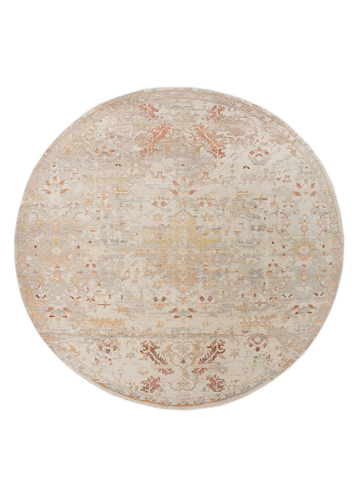 erbe ivory wool hand knotted Rug - HeadShot erbe ivory wool hand knotted Rug - HeadShot