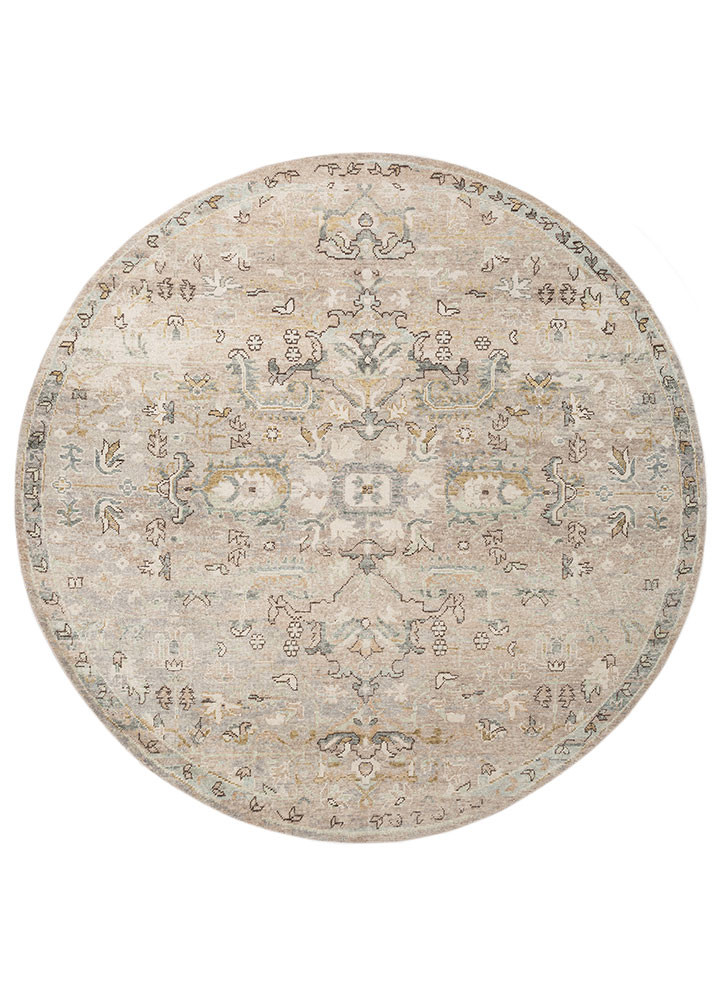 erbe ivory wool hand knotted Rug - HeadShot erbe ivory wool hand knotted Rug - HeadShot