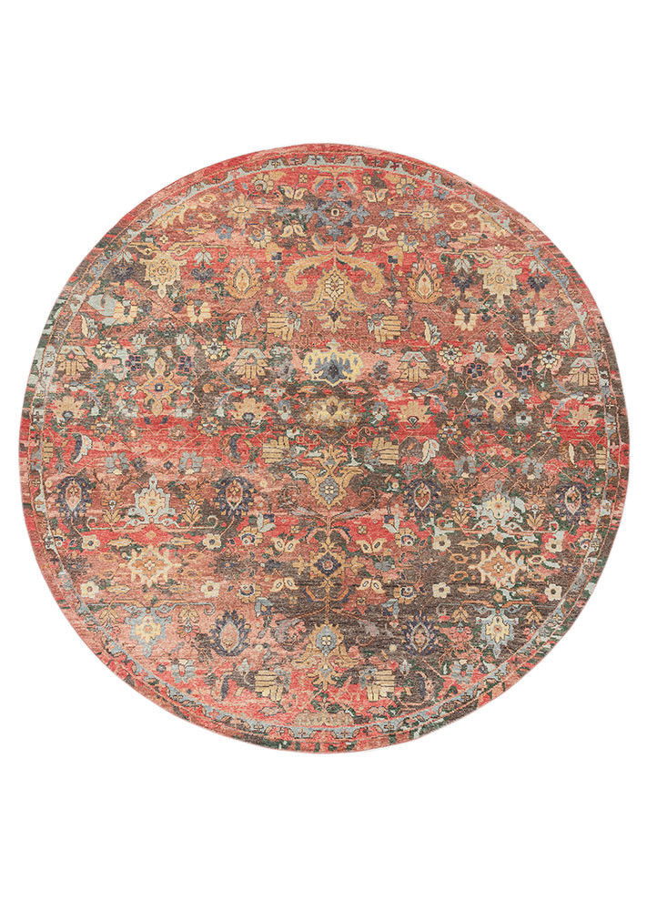  beige and brown wool hand knotted Rug
