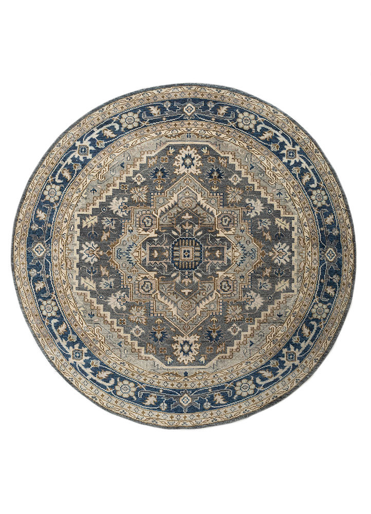savana blue wool hand knotted Rug - HeadShot savana blue wool hand knotted Rug - HeadShot