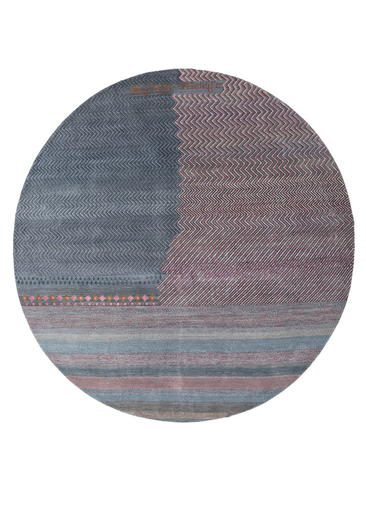 manchaha blue wool and bamboo silk hand knotted Rug - HeadShot manchaha blue wool and bamboo silk hand knotted Rug - HeadShot