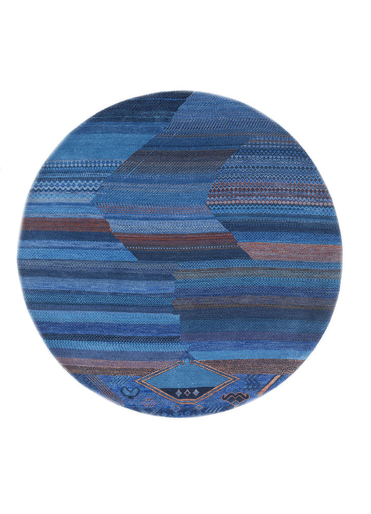 manchaha blue wool and bamboo silk hand knotted Rug - HeadShot manchaha blue wool and bamboo silk hand knotted Rug - HeadShot