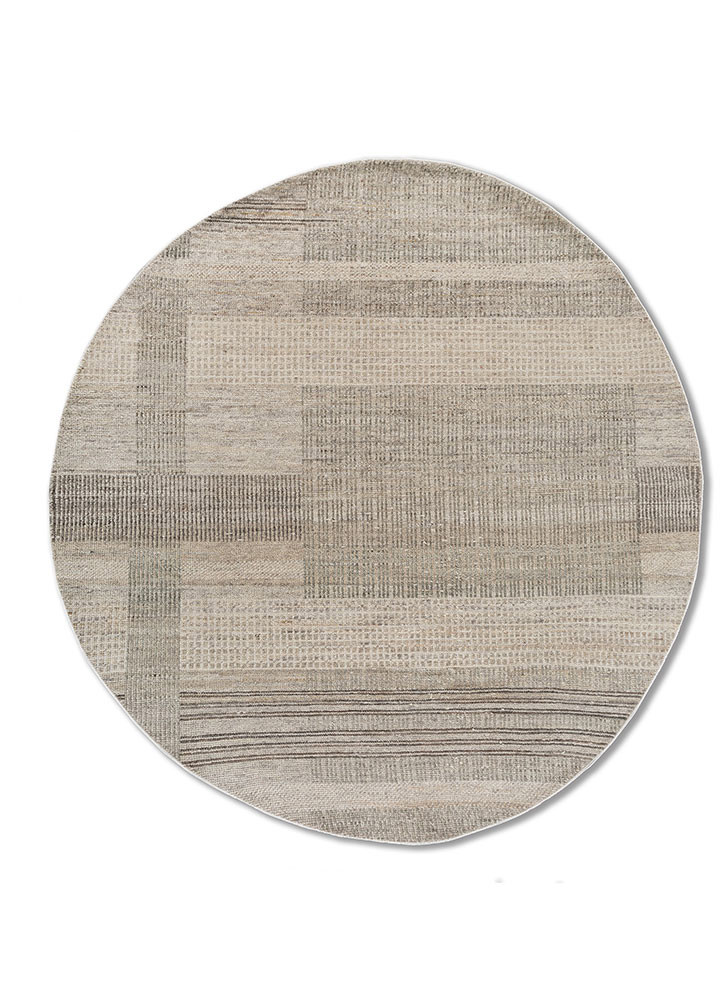 blythe blue wool hand knotted Rug - HeadShot