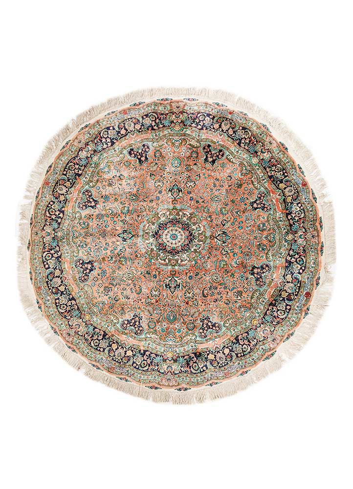 gulmarg pink and purple silk hand knotted Rug - HeadShot gulmarg pink and purple silk hand knotted Rug - HeadShot