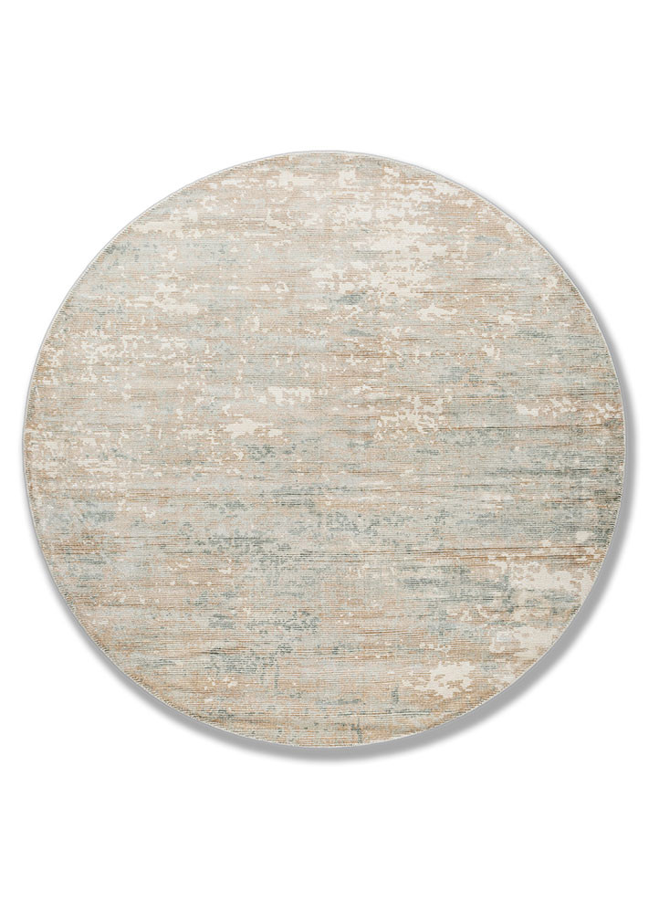 bespoke sile ivory wool and viscose hand loom Rug - HeadShot