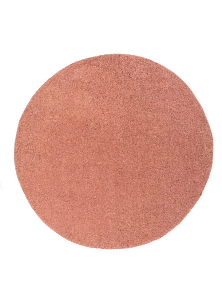 cera red and orange wool hand tufted Rug - HeadShot