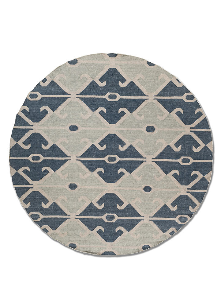 bedouin blue wool flat weaves Rug - HeadShot bedouin blue wool flat weaves Rug - HeadShot