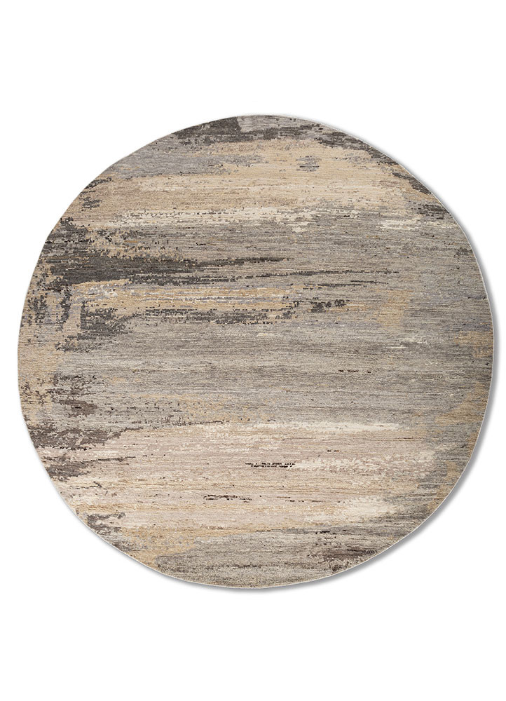 entropy ivory wool hand knotted Rug