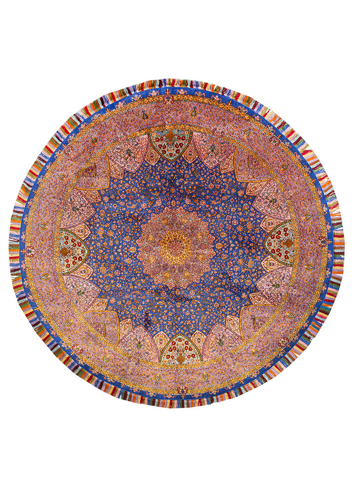 gulmarg blue silk hand knotted Rug - HeadShot gulmarg blue silk hand knotted Rug - HeadShot