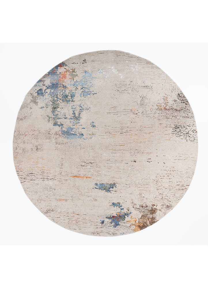 unstring by kavi ivory wool and bamboo silk hand knotted Rug - HeadShot unstring by kavi ivory wool and bamboo silk hand knotted Rug - HeadShot