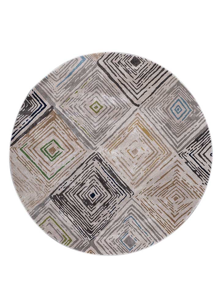 genesis ivory wool and viscose hand tufted Rug - HeadShot