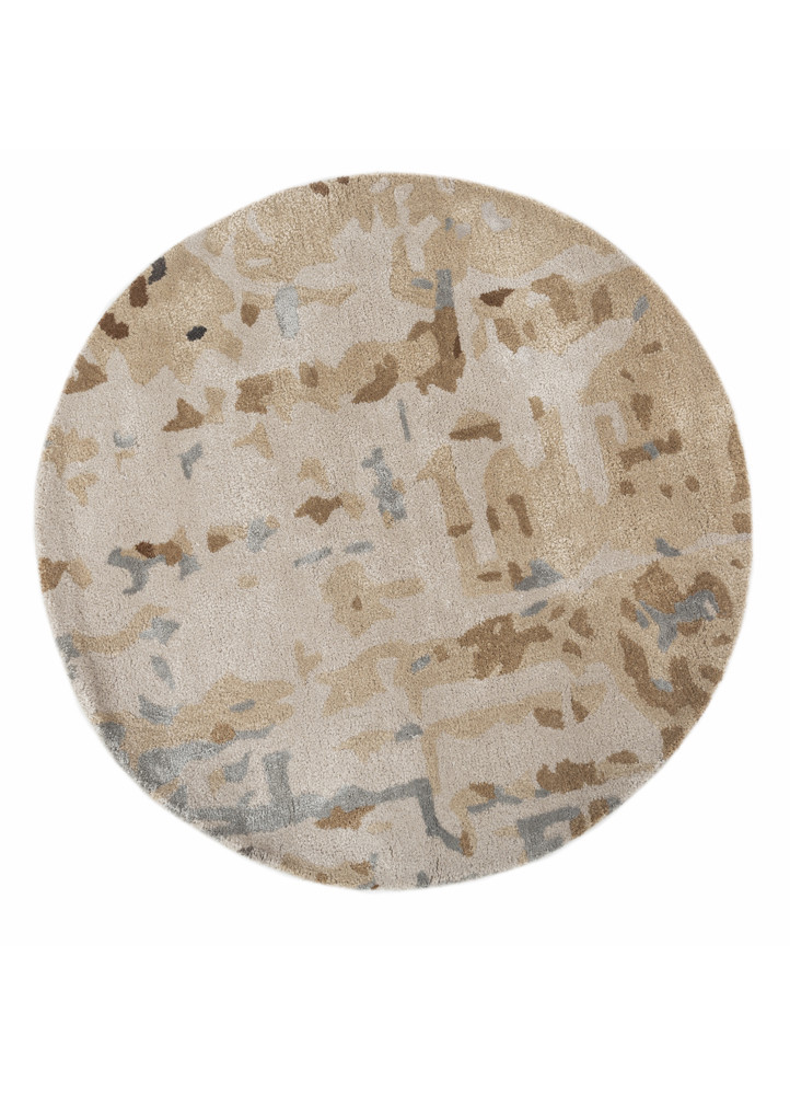 genesis grey and black wool and viscose hand tufted Rug