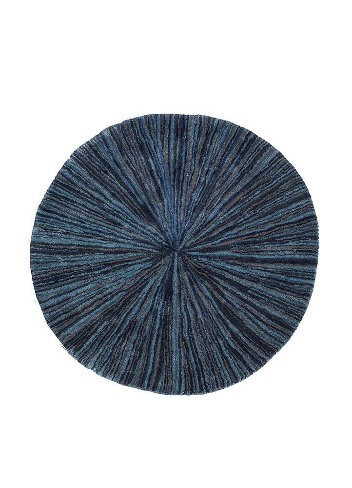 caliedo blue wool and viscose hand tufted Rug - HeadShot