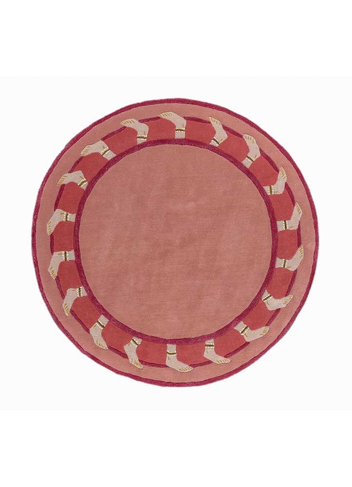 jaipur wunderkammer red and orange wool and viscose hand tufted Rug - HeadShot jaipur wunderkammer red and orange wool and viscose hand tufted Rug - HeadShot