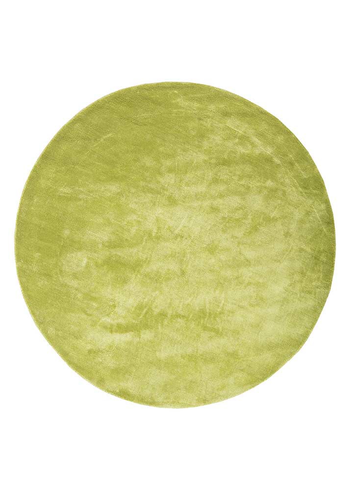  green viscose hand tufted Rug