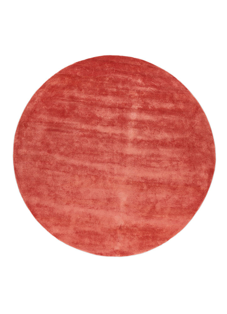 red and orange red and orange viscose hand tufted Rug