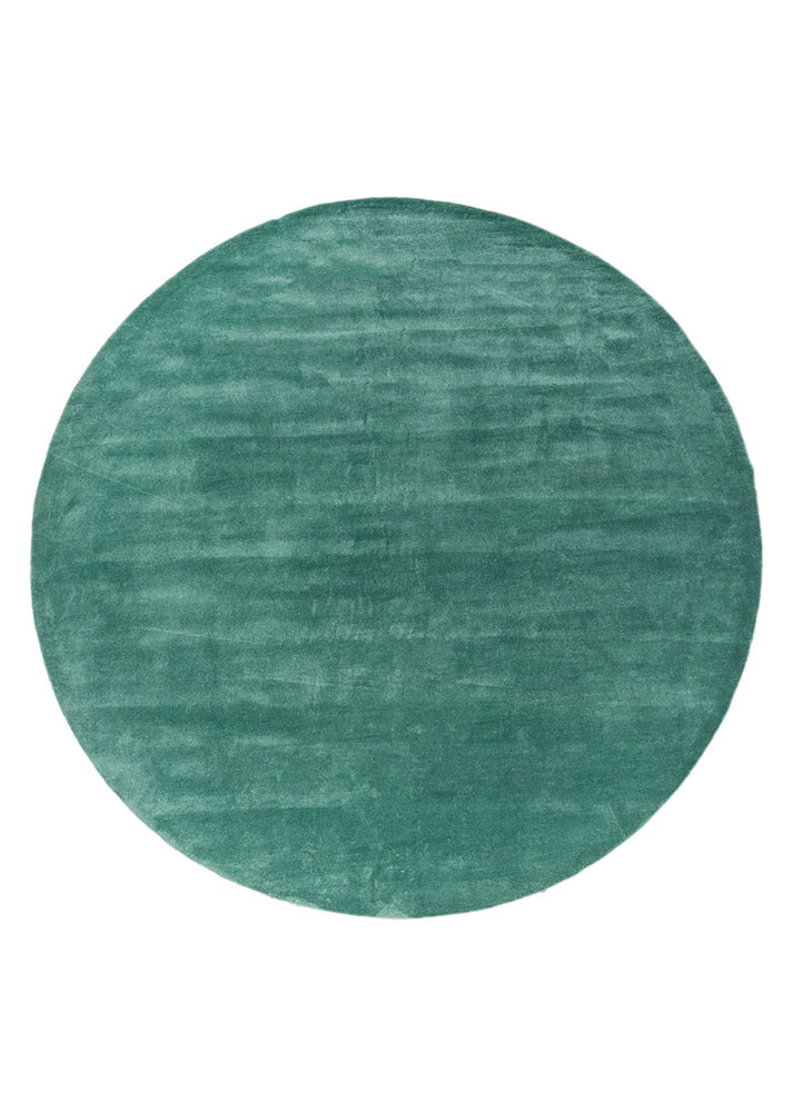 cera green viscose hand tufted Rug - HeadShot