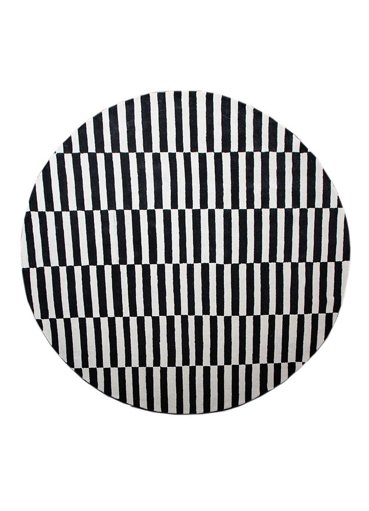 contour grey and black wool hand tufted Rug