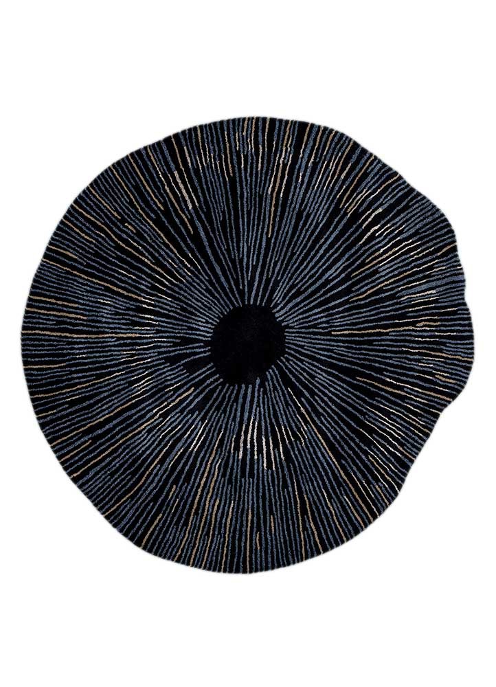 caliedo grey and black wool and viscose hand tufted Rug - HeadShot