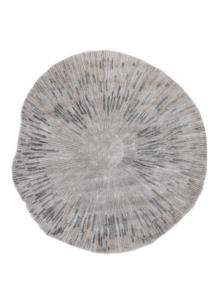 ivory ivory viscose hand tufted Rug