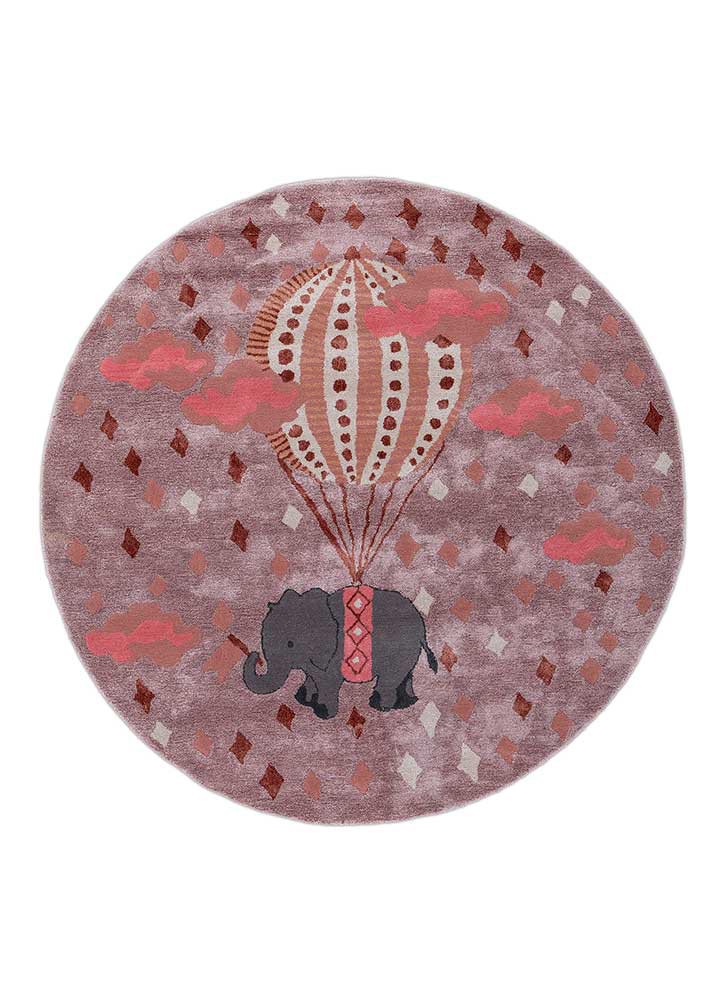 confetti pink and purple wool and viscose hand tufted Rug - HeadShot confetti pink and purple wool and viscose hand tufted Rug - HeadShot