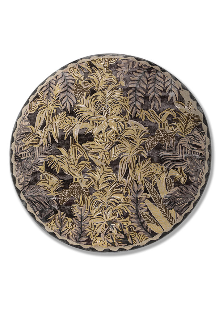 aurelia grey and black wool and viscose hand tufted Rug - HeadShot