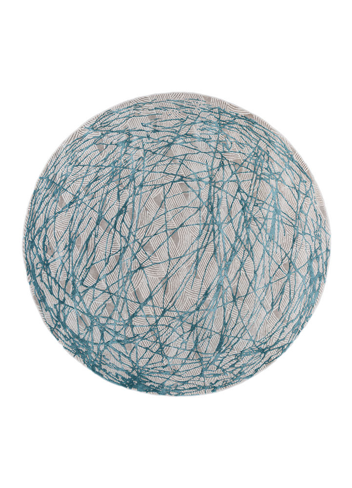 adrift grey and black wool and viscose hand tufted Rug - HeadShot