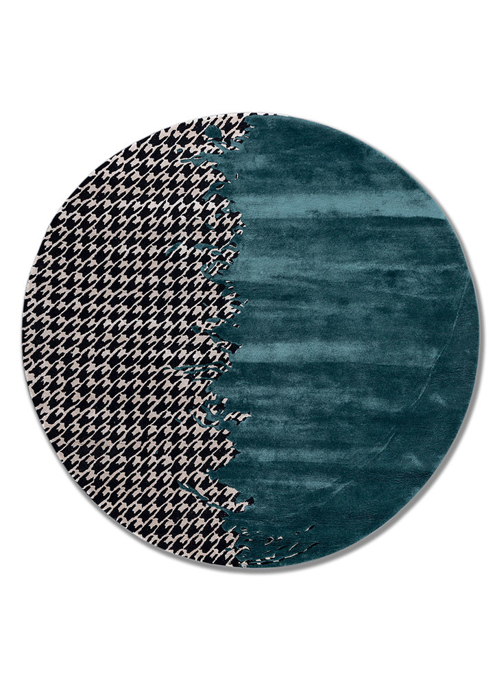 adrift blue wool and viscose hand tufted Rug - HeadShot adrift blue wool and viscose hand tufted Rug - HeadShot