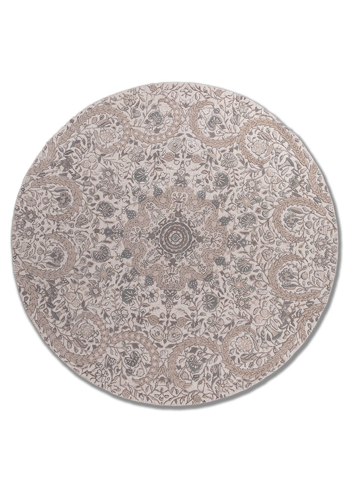 bodhi ivory wool and viscose hand tufted Rug - HeadShot