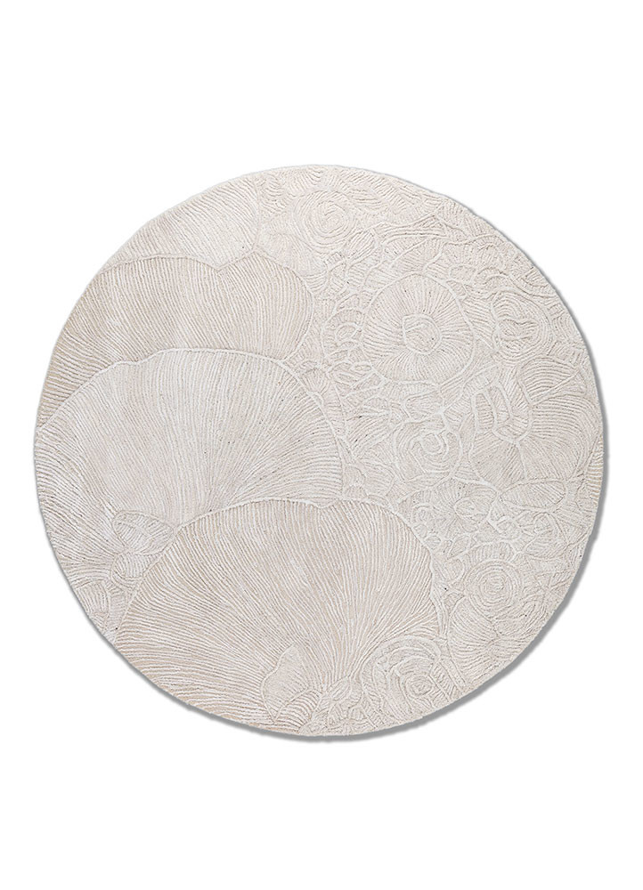 aurelia ivory wool and viscose hand tufted Rug - HeadShot