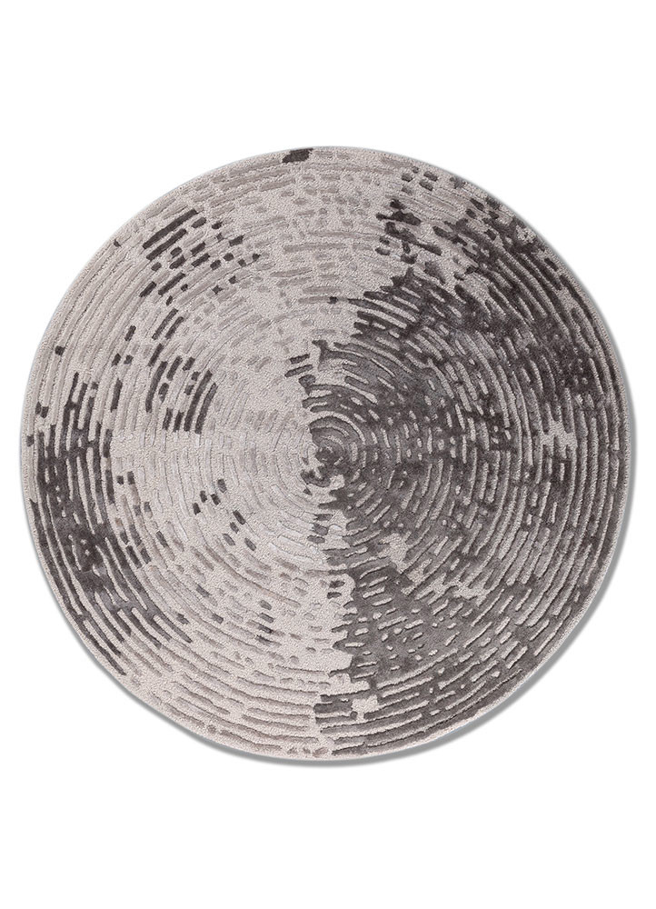 ivory ivory wool and viscose hand tufted Rug