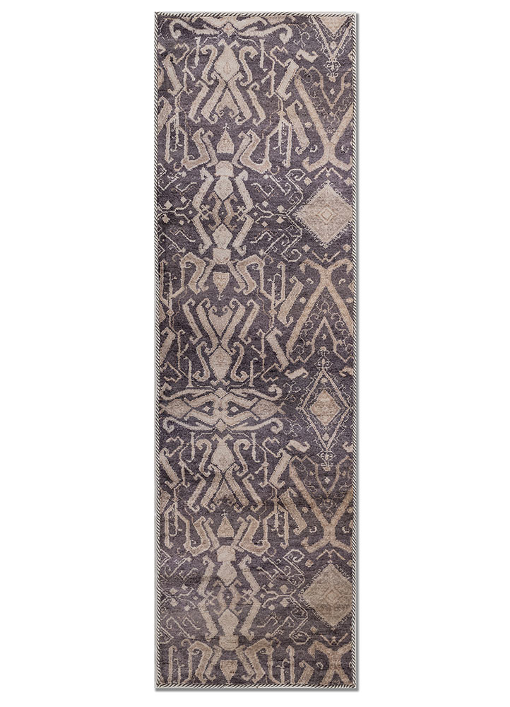 someplace in time pink and purple bamboo silk hand knotted Rug - HeadShot someplace in time pink and purple bamboo silk hand knotted Rug - HeadShot