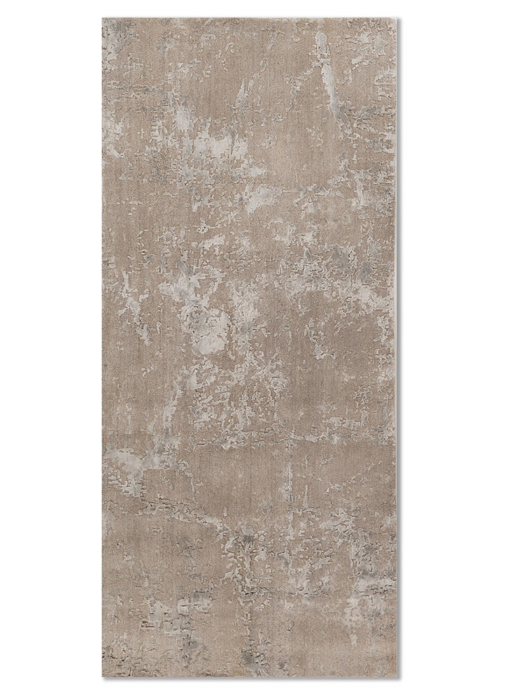 erbe grey and black wool and bamboo silk hand knotted Rug - HeadShot