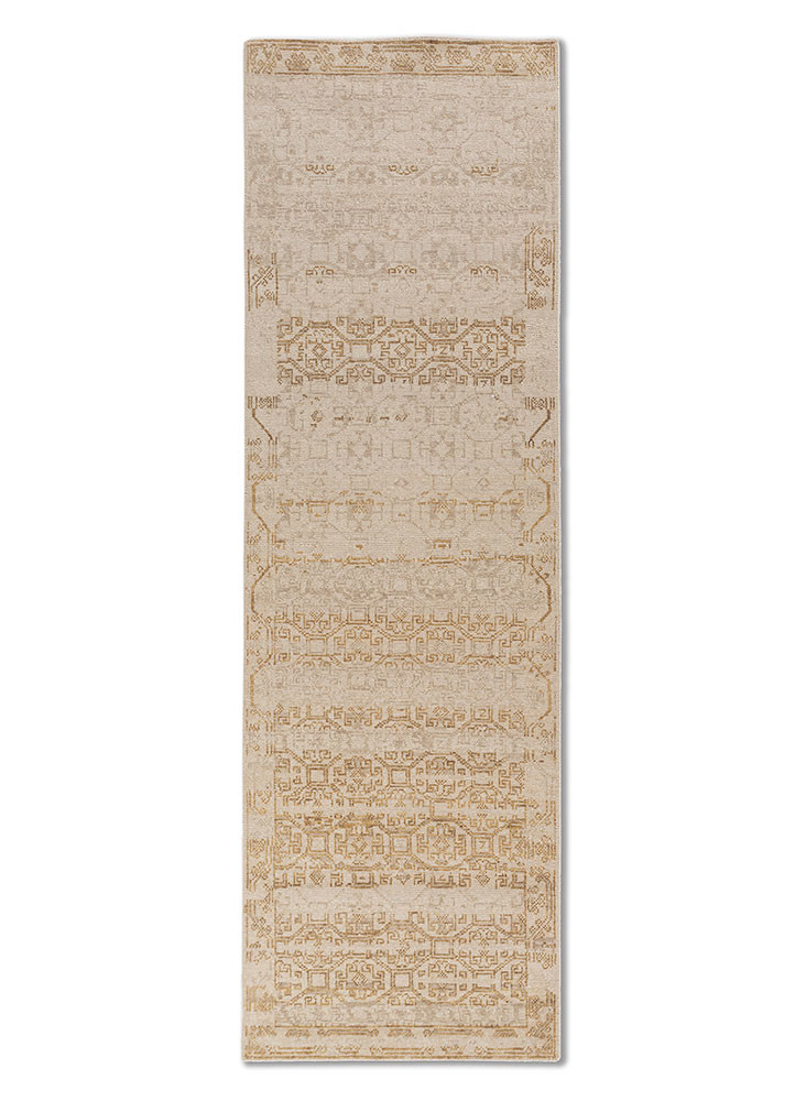 erbe ivory wool hand knotted Rug - HeadShot erbe ivory wool hand knotted Rug - HeadShot