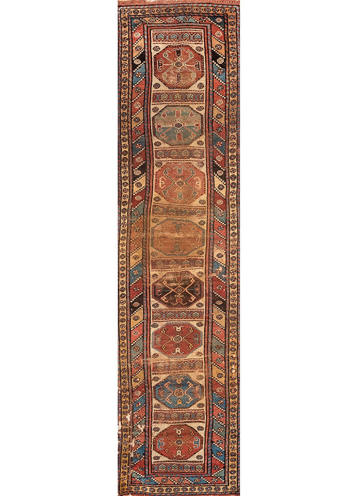 kiaan red and orange wool hand knotted Rug - HeadShot kiaan red and orange wool hand knotted Rug - HeadShot