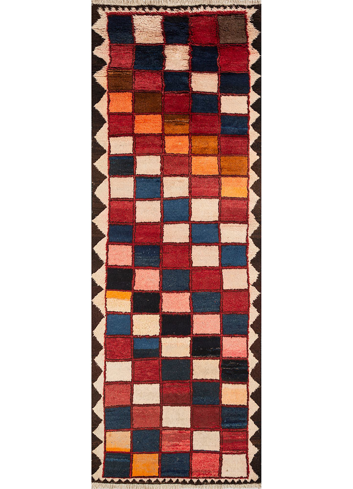 nuray blue wool hand knotted Rug - HeadShot