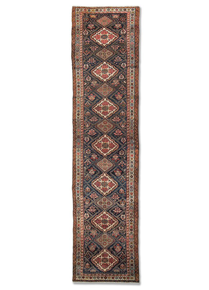 aalam blue wool hand knotted Rug - HeadShot aalam blue wool hand knotted Rug - HeadShot