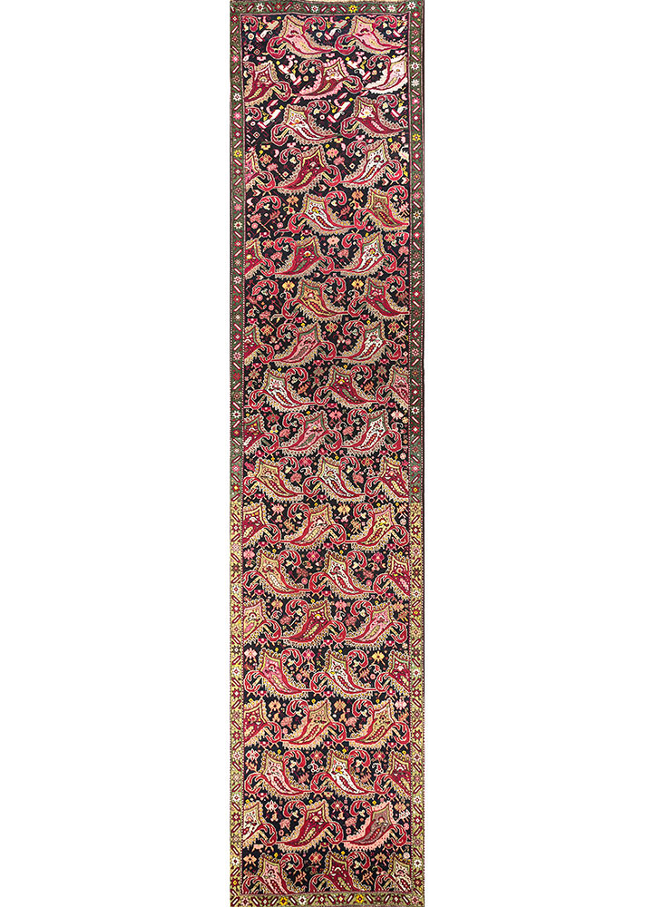 kiaan grey and black wool hand knotted Rug - HeadShot