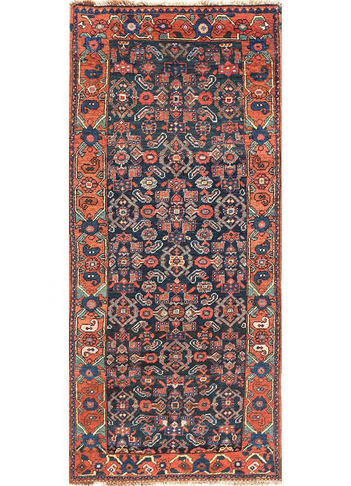 kiaan blue wool hand knotted Rug - HeadShot kiaan blue wool hand knotted Rug - HeadShot