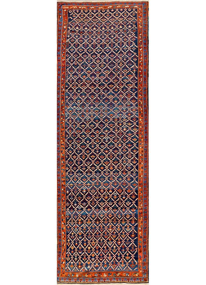 aalam blue wool hand knotted Rug - HeadShot aalam blue wool hand knotted Rug - HeadShot