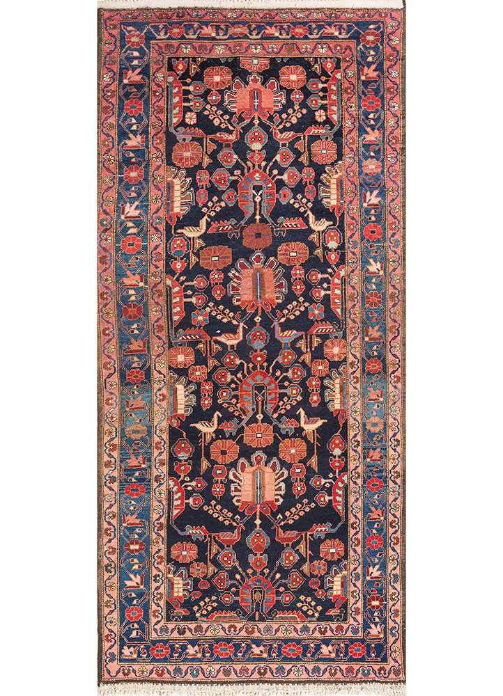 aalam blue wool hand knotted Rug - HeadShot aalam blue wool hand knotted Rug - HeadShot