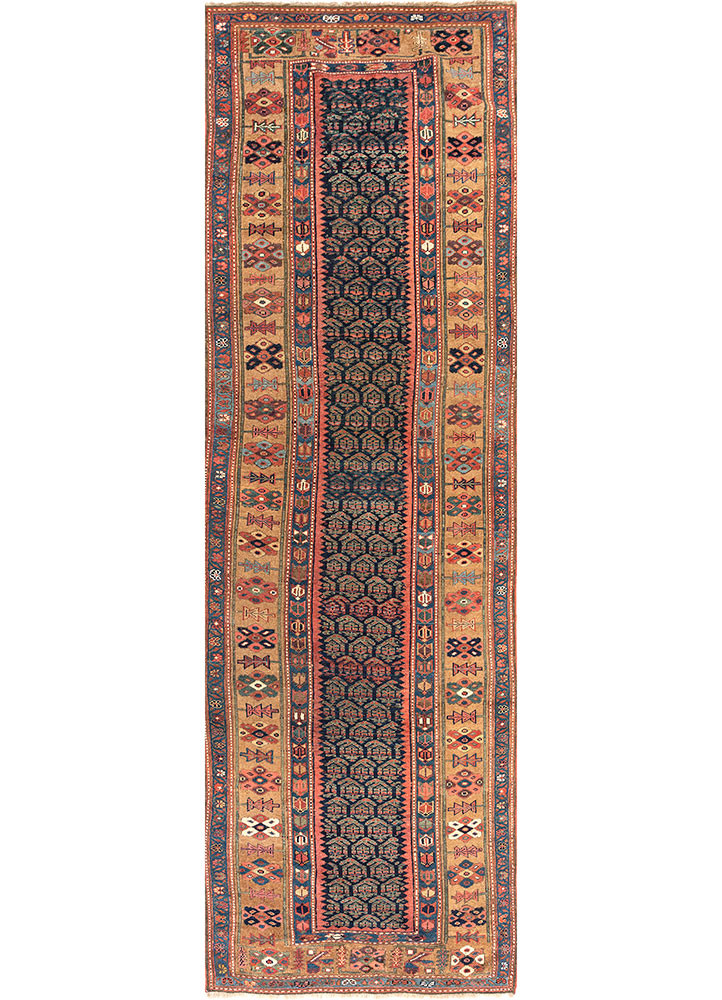 kiaan blue wool hand knotted Rug - HeadShot kiaan blue wool hand knotted Rug - HeadShot