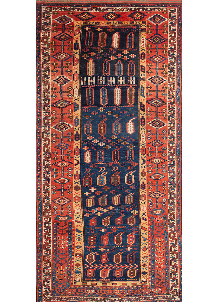 aalam blue wool hand knotted Rug - HeadShot aalam blue wool hand knotted Rug - HeadShot