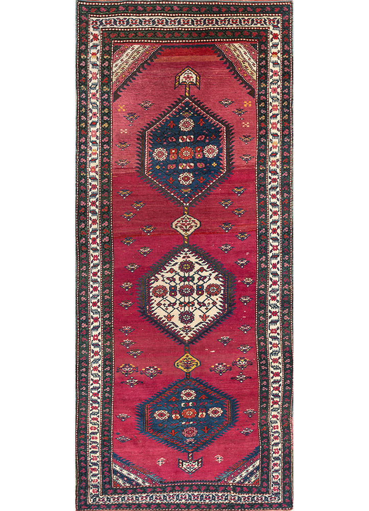 aalam pink and purple wool hand knotted Rug - HeadShot aalam pink and purple wool hand knotted Rug - HeadShot