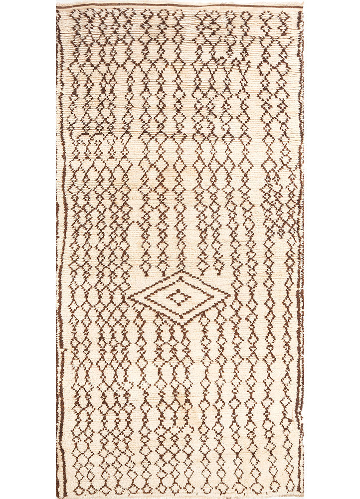 zuri ivory wool hand knotted Rug - HeadShot