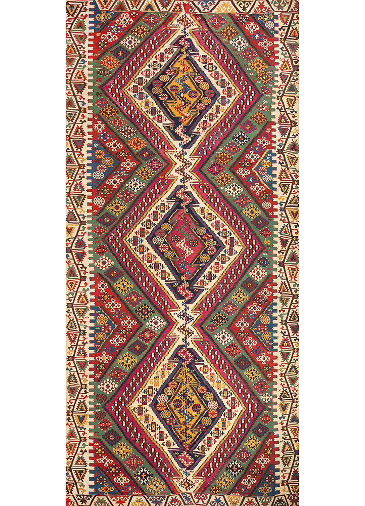 nayaab pink and purple wool flat weaves Rug - HeadShot nayaab pink and purple wool flat weaves Rug - HeadShot